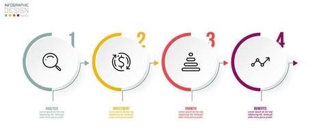 Infografik-Vorlage für das Zeitdiagrammgeschäft. vektor