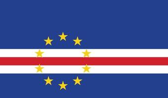 cape verde nationell flagga vektor