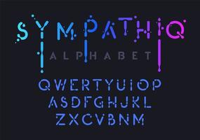 flüssiges Gradientenalphabet vektor