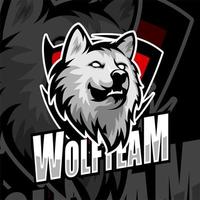 wolf head team esports logo vektor