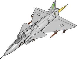 flygande jet, illustration, vektor på vit bakgrund.