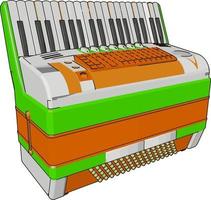 seltsame synthesizer, illustration, vektor auf weißem hintergrund.