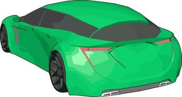 grüner Lamborghini Gallardo, Illustration, Vektor auf weißem Hintergrund.