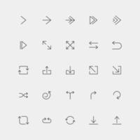 minimalistische Sammlung von Pfeilsymbolen vektor