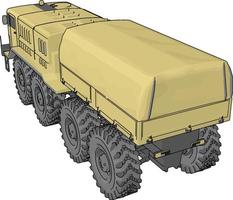 sand militär fordon, illustration, vektor på vit bakgrund.