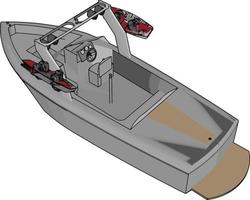 Rettungsboot, Illustration, Vektor auf weißem Hintergrund.