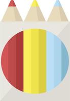 Packung Farbstifte Grafik Vektor Illustration Symbol