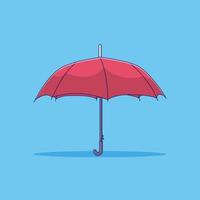 Regenschirm-Vektorsymbol-Illustration mit Umriss für Designelemente, ClipArt, Web, Zielseite, Aufkleber, Banner. flacher Cartoon-Stil vektor