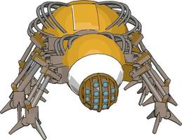 gul robot insekt, illustration, vektor på vit bakgrund.