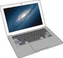 Modell eines Laptops, Illustration, Vektor auf weißem Hintergrund.