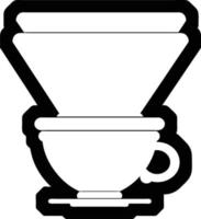 vektorsymbolillustration einer filterkaffeetasse vektor