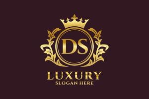 Initial ds Letter Royal Luxury Logo Vorlage in Vektorgrafiken für luxuriöse Branding-Projekte und andere Vektorillustrationen. vektor