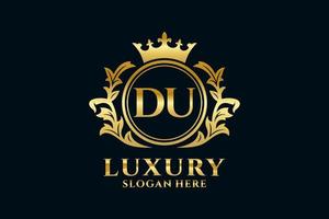 Initial du Letter Royal Luxury Logo Vorlage in Vektorgrafiken für luxuriöse Branding-Projekte und andere Vektorillustrationen. vektor
