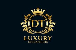 Anfangsbuchstabe dt Royal Luxury Logo Vorlage in Vektorgrafiken für luxuriöse Branding-Projekte und andere Vektorillustrationen. vektor