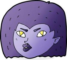 Cartoon-Vampir-Gesicht vektor