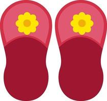 rote Flip-Flops, Illustration, Vektor auf weißem Hintergrund