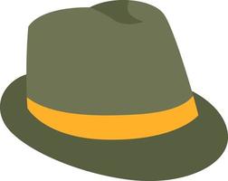 Mann grüner Detektivhut, Illustration, Vektor auf weißem Hintergrund