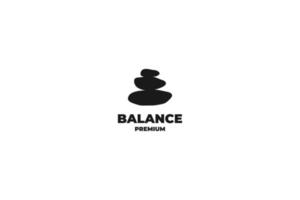 Zen Stone Rock Balancing Logo Design Vektor Vorlage