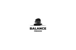 Zen Stone Rock Balancing Logo Design Vektor Vorlage