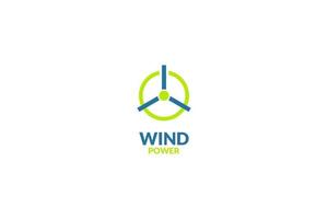 Windkraft-Logo-Design-Vektor-Illustration-Idee vektor