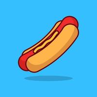 Premium-Logo-Design-Vektor für Hotdog-Lebensmittelillustration vektor