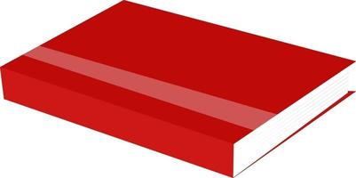 röd bok, illustration, vektor på en vit bakgrund.
