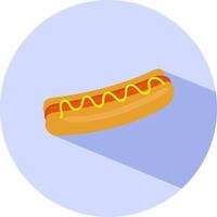 Hot Dog, Illustration, Vektor auf weißem Hintergrund.