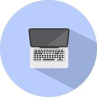 grauer Laptop, Illustration, Vektor auf weißem Hintergrund.