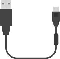 OTG-Kabel, Illustration, Vektor auf weißem Hintergrund.