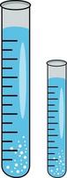 testa rör, illustration, vektor på en vit bakgrund.