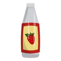 Erdbeermarmelade in einer Flasche. Vektor