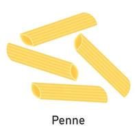 penne pasta. restaurang pasta. för meny design, förpackning. vektor illustration.