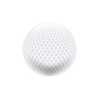Weißer Golfball auf weißem Hintergrund, Vektor. vektor