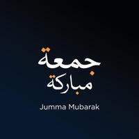 jummah mubarak segnete glücklichen freitag arabische kalligrafie vektor