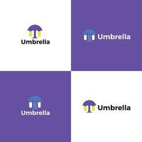Regenschirm-Logo - u-Brief-Logo vektor