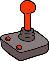 handgezeichneter Cartoon-Joystick im Doodle-Stil vektor