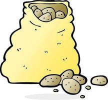 tecknad serie säck av potatisar vektor