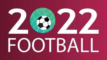 Vektorgrafik der Fußballweltmeisterschaft 2022 in Nationalfarben vektor