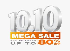 10 Mega-Sale-Symbol vektor