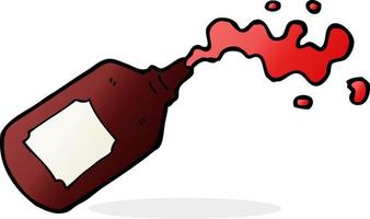 tecknad serie sprutande blod flaska vektor