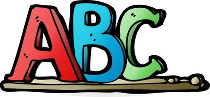 Cartoon-ABC-Buchstaben vektor