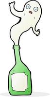 tecknad serie spöke i flaska vektor