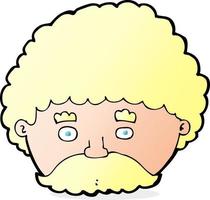 Cartoon-Mann mit Schnurrbart vektor