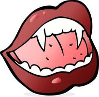 Cartoon-Vampir-Lippen vektor
