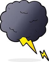 Cartoon-Gewitterwolken-Symbol vektor