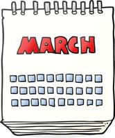 Cartoon-März-Kalender vektor