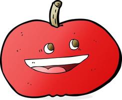 Cartoon glücklicher Apfel vektor