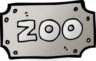 Cartoon-Zoo-Schild vektor