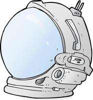 tecknad serie astronaut hjälm vektor