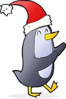 Cartoon-Weihnachts-Pinguin vektor